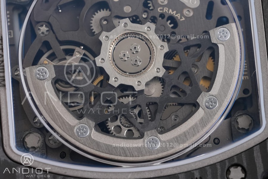 AVF RM67-02 Black NTPT Italy Dial on Red Nylon strap CRMA7 Clone