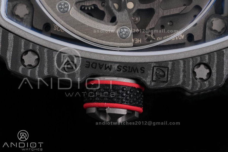 AVF RM67-02 Black NTPT Italy Dial on Red Nylon strap CRMA7 Clone