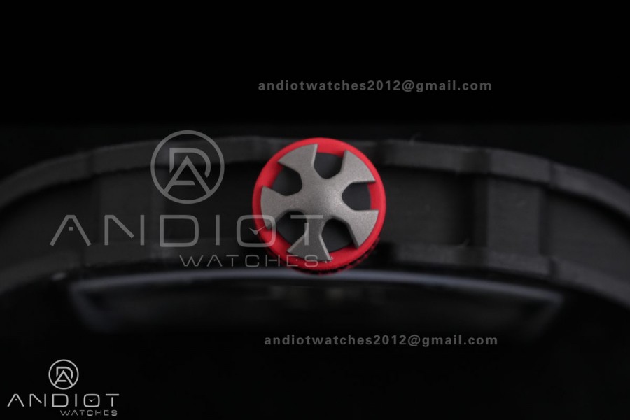 AVF RM67-02 Black NTPT Italy Dial on Red Nylon strap CRMA7 Clone