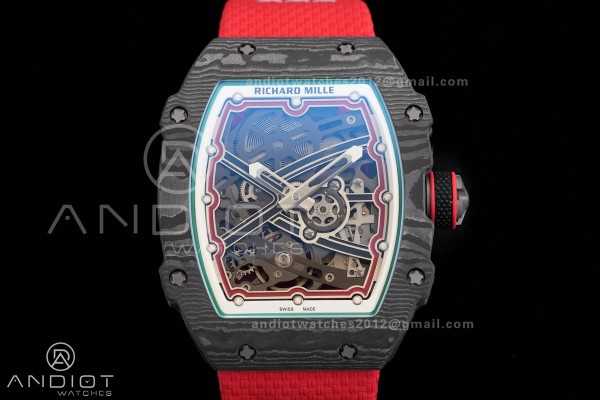 AVF RM67-02 Black NTPT Italy Dial on Red Nylon str...