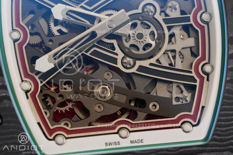 AVF RM67-02 Black NTPT Italy Dial on Red Nylon strap CRMA7 Clone