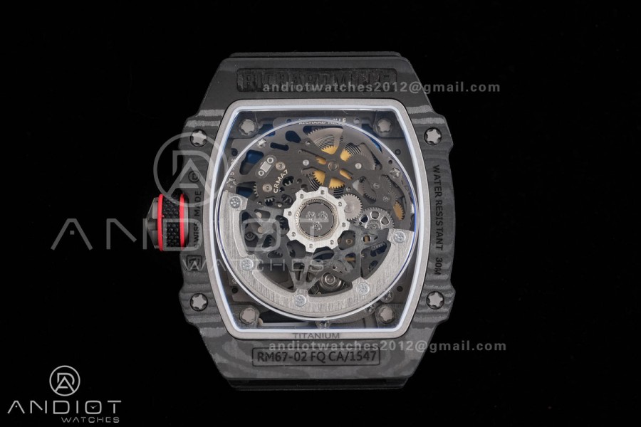 AVF RM67-02 Black NTPT Italy Dial on Red Nylon strap CRMA7 Clone