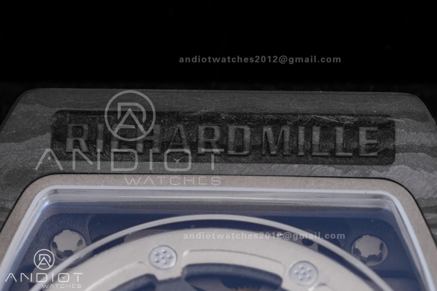 AVF RM67-02 France Black NTPT Spain Skeleton Dial on Blue Elastic strap CRMA7 Clone