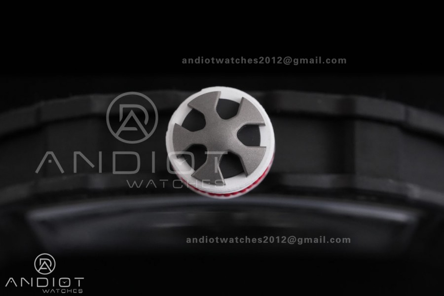 AVF RM67-02 France Black NTPT Spain Skeleton Dial on Blue Elastic strap CRMA7 Clone