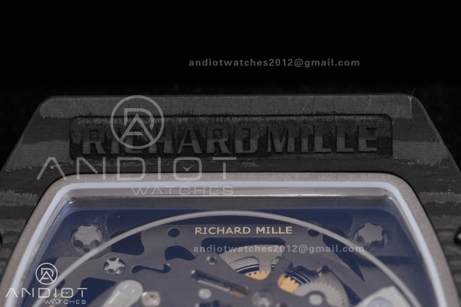 AVF RM67-02 Black NTPT Spain Skeleton Dial on Yellow Elastic strap CRMA7 Clone