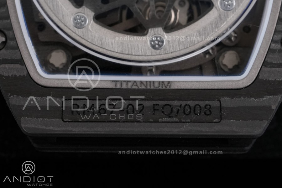 AVF RM67-02 Black NTPT Spain Skeleton Dial on Yellow Elastic strap CRMA7 Clone