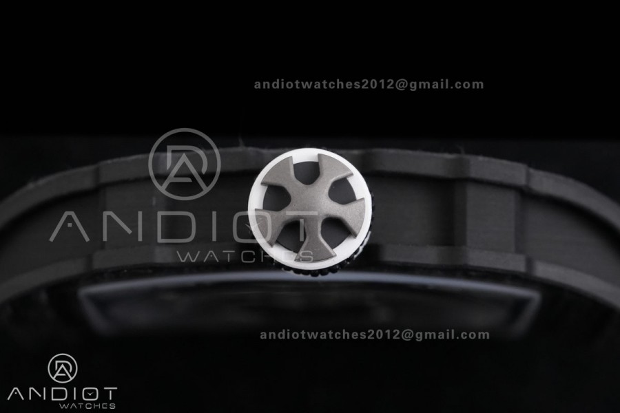 AVF RM67-02 Black NTPT Spain Skeleton Dial on Yellow Elastic strap CRMA7 Clone