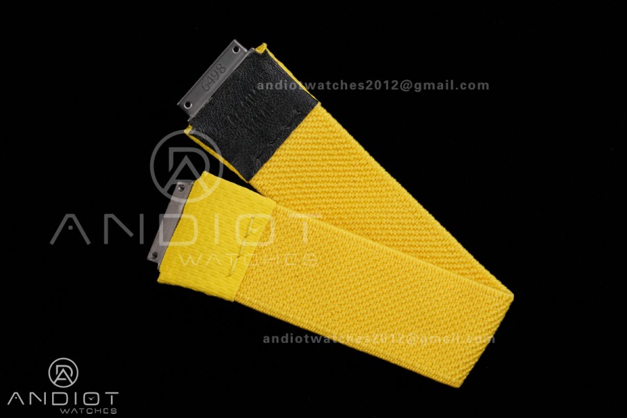 AVF RM67-02 Black NTPT Spain Skeleton Dial on Yellow Elastic strap CRMA7 Clone