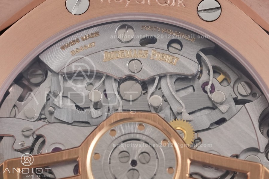 Royal Oak Chrono 26240 RG DDF 1:1 Best Edition Brown Dial on Brown Leather Bracelet DD4401 Super Clone (SW Dial)