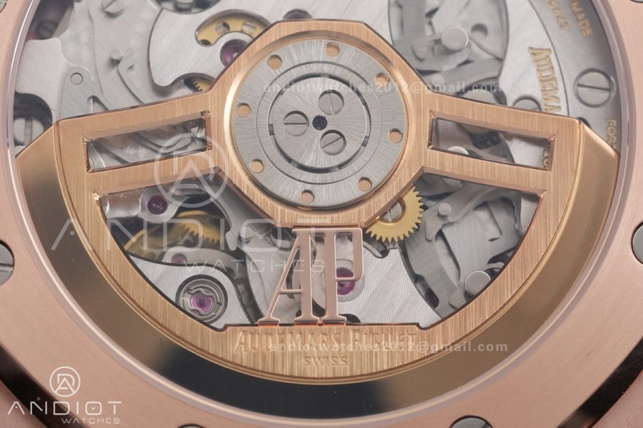 Royal Oak Chrono 26240 RG DDF 1:1 Best Edition Brown Dial on Brown Leather Bracelet DD4401 Super Clone (SW Dial)