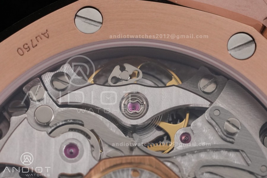 Royal Oak Chrono 26240 RG DDF 1:1 Best Edition Blue Dial on Blue Leather Bracelet DD4401 Super Clone (SW Dial)