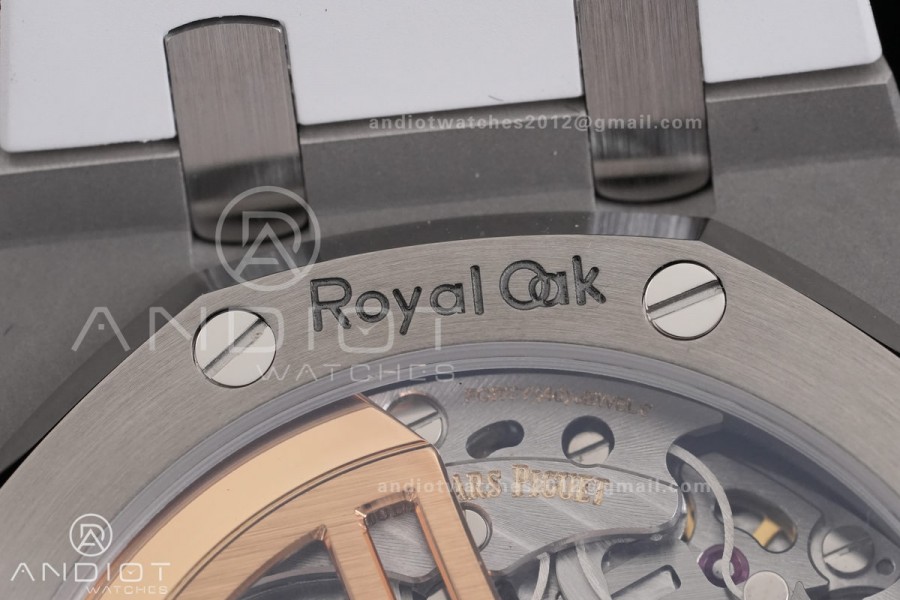 Royal Oak Chrono 26240 SS DDF 1:1 Best Edition White Dial on White Rubber Strap DD4401 Super Clone (SW Dial)