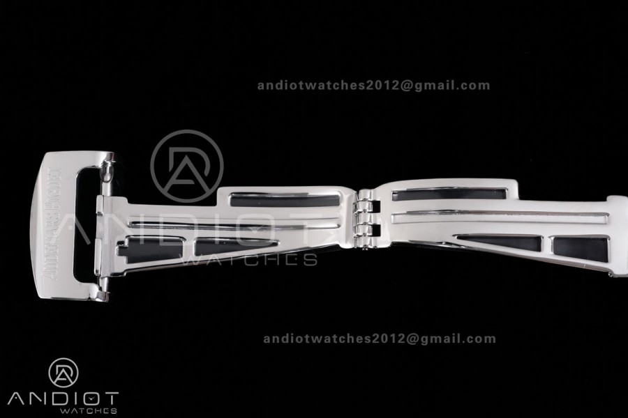 Royal Oak Chrono 26240 SS DDF 1:1 Best Edition White Dial on White Rubber Strap DD4401 Super Clone (SW Dial)