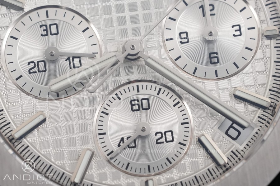 Royal Oak Chrono 26240 SS DDF 1:1 Best Edition White Dial on Rubber Strap DD4401 Super Clone (SW Dial)