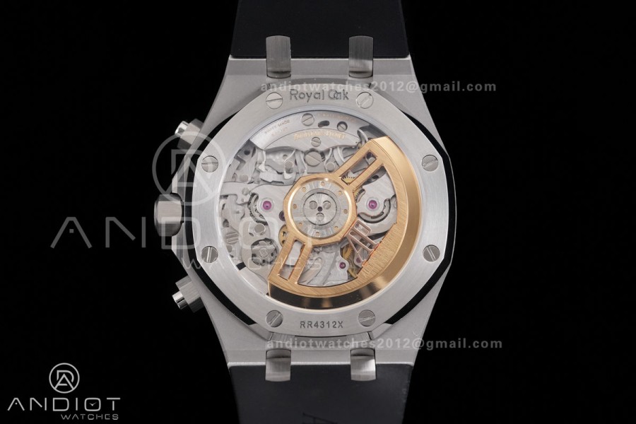 Royal Oak Chrono 26240 SS DDF 1:1 Best Edition White Dial on Rubber Strap DD4401 Super Clone (SW Dial)