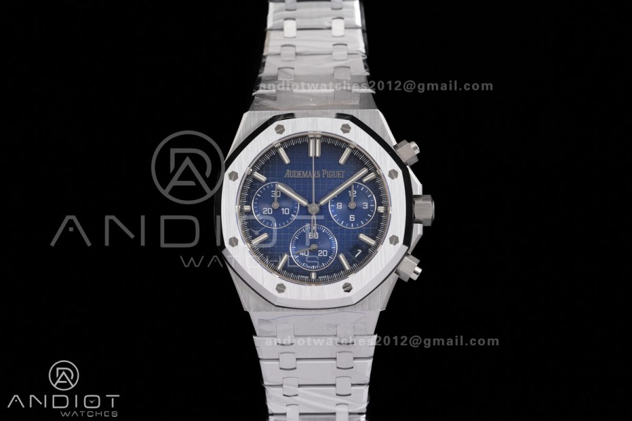 Royal Oak Chrono 26240 SS DDF 1:1 Best Edition Blue Dial on SS Bracelet DD4401 Super Clone (SW Dial)