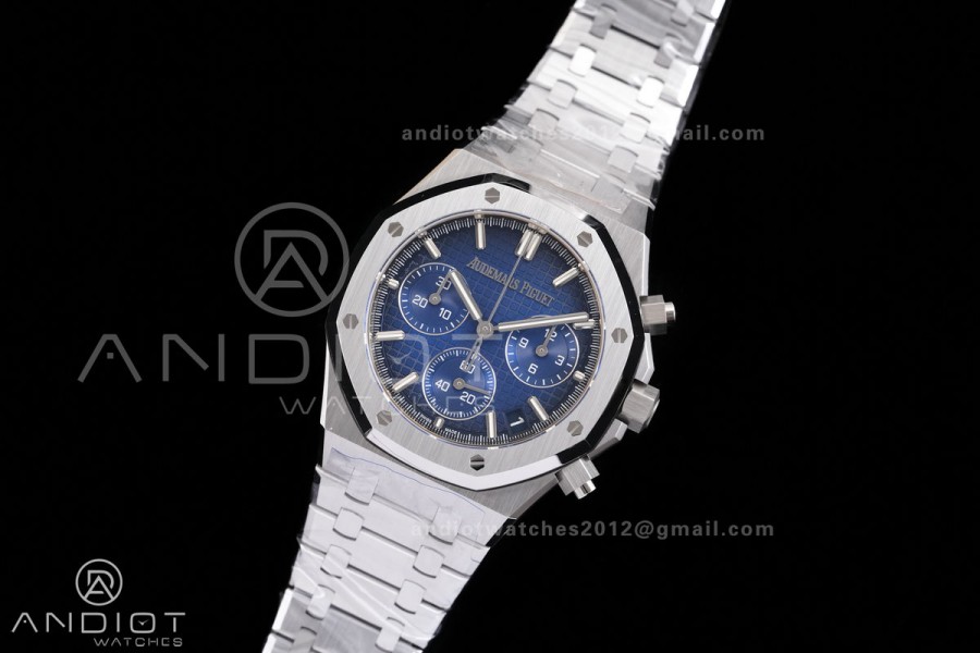Royal Oak Chrono 26240 SS DDF 1:1 Best Edition Blue Dial on SS Bracelet DD4401 Super Clone (SW Dial)