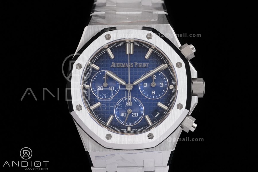 Royal Oak Chrono 26240 SS DDF 1:1 Best Edition Blue Dial on SS Bracelet DD4401 Super Clone (SW Dial)
