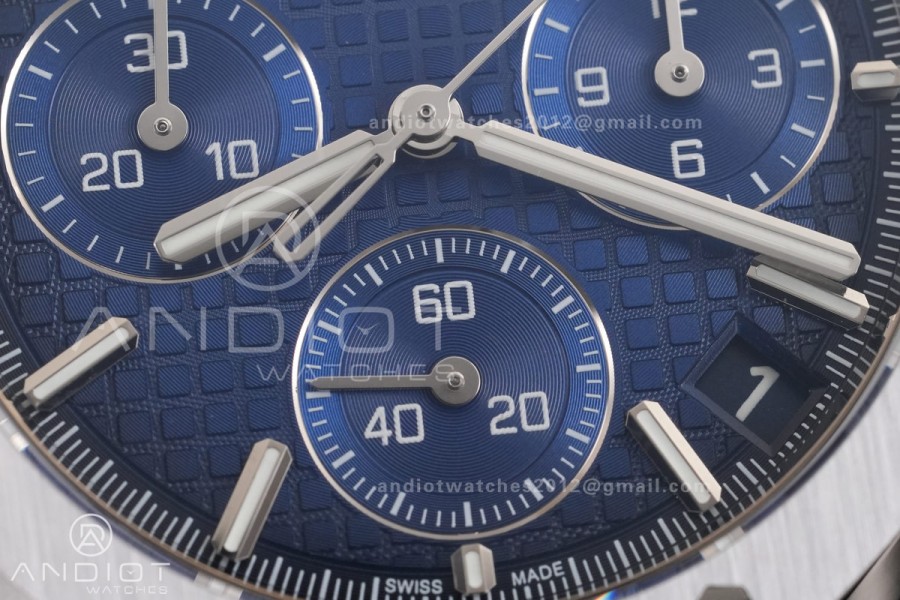 Royal Oak Chrono 26240 SS DDF 1:1 Best Edition Blue Dial on SS Bracelet DD4401 Super Clone (SW Dial)