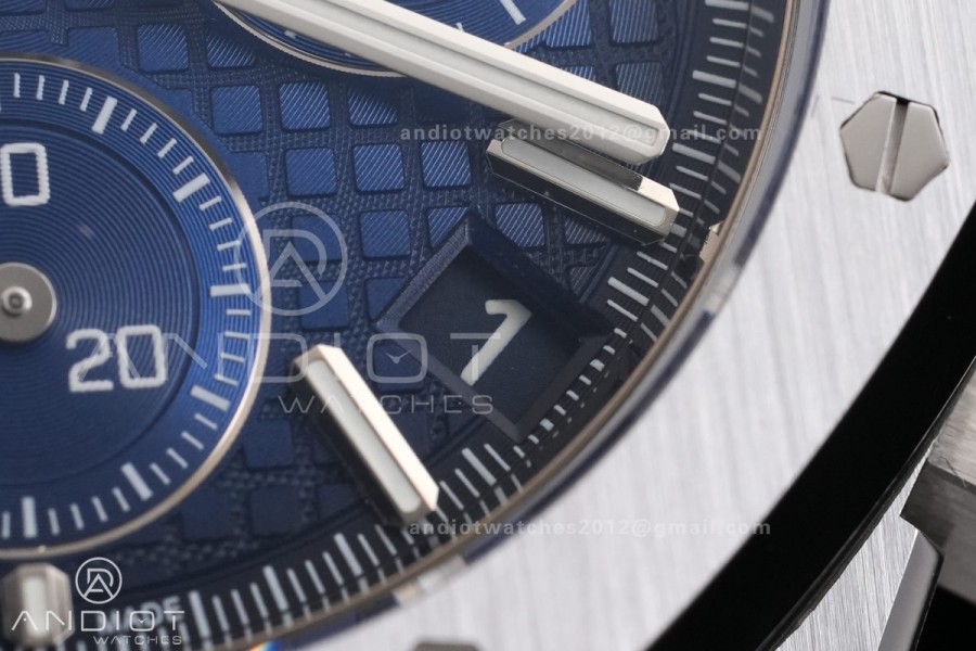 Royal Oak Chrono 26240 SS DDF 1:1 Best Edition Blue Dial on SS Bracelet DD4401 Super Clone (SW Dial)