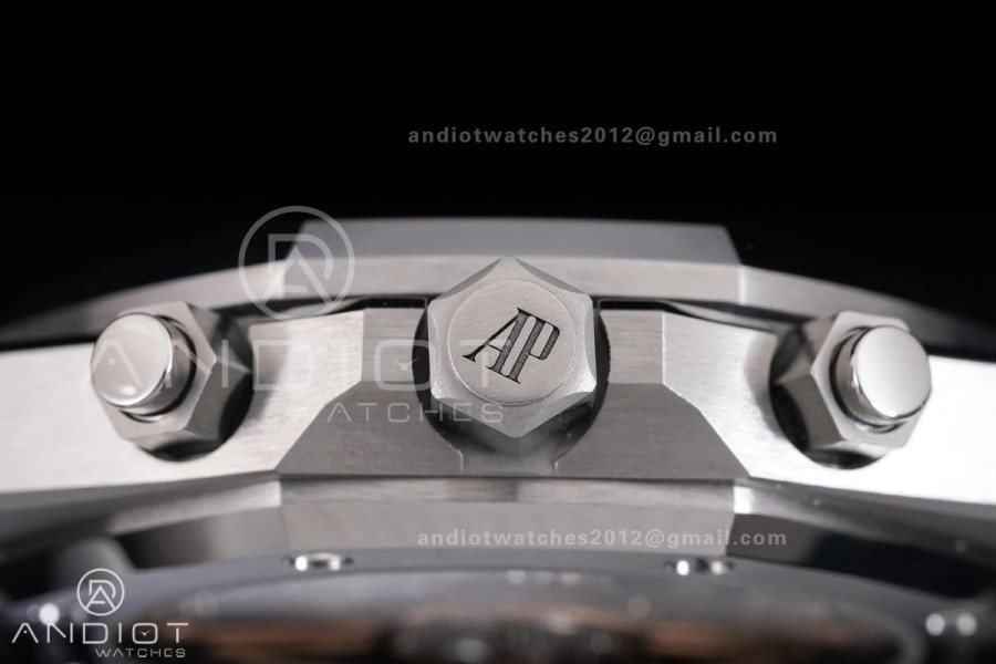 Royal Oak Chrono 26240 SS DDF 1:1 Best Edition Blue Dial on Rubber Strap DD4401 Super Clone (SW Dial)