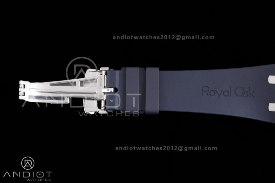 Royal Oak Chrono 26240 SS DDF 1:1 Best Edition Blue Dial on Rubber Strap DD4401 Super Clone (SW Dial)