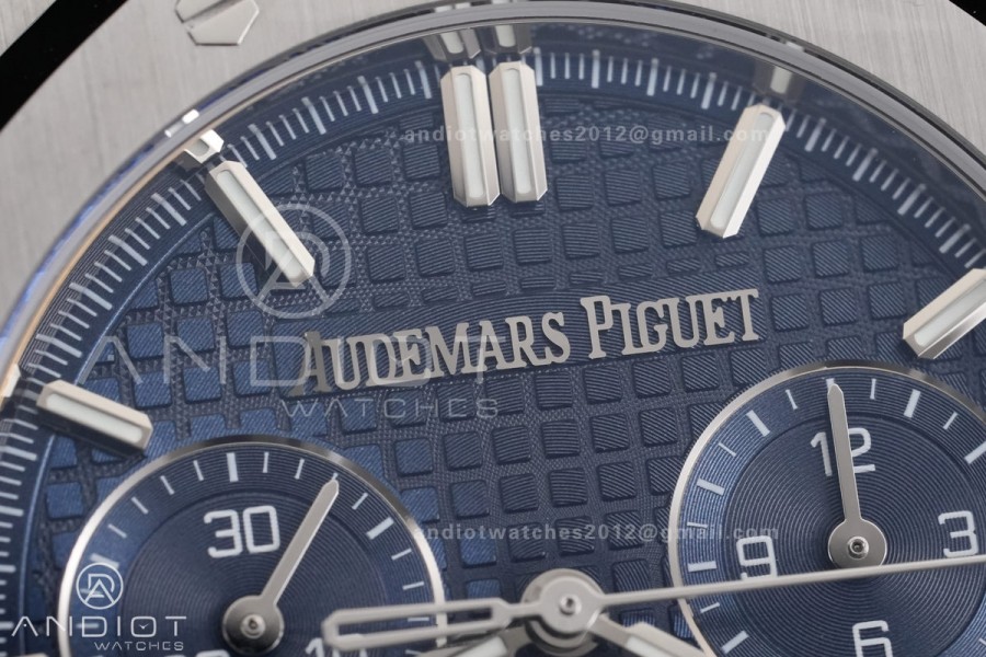 Royal Oak Chrono 26240 SS DDF 1:1 Best Edition Blue Dial on Rubber Strap DD4401 Super Clone (SW Dial)