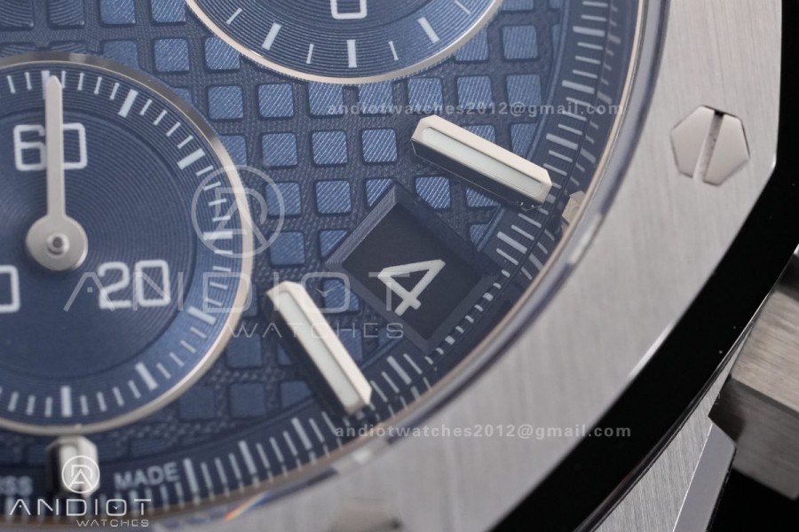 Royal Oak Chrono 26240 SS DDF 1:1 Best Edition Blue Dial on Rubber Strap DD4401 Super Clone (SW Dial)