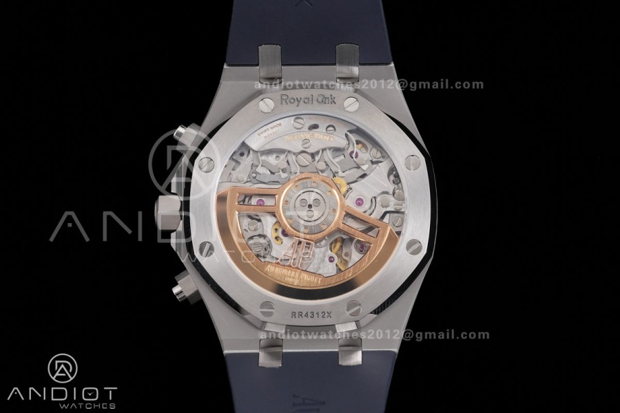 Royal Oak Chrono 26240 SS DDF 1:1 Best Edition Blue Dial on Rubber Strap DD4401 Super Clone (SW Dial)