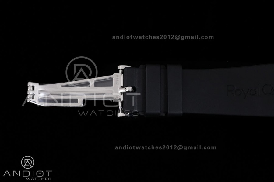 Royal Oak Chrono 26240 SS DDF 1:1 Best Edition Black Dial on Rubber Strap DD4401 Super Clone (SW Dial)