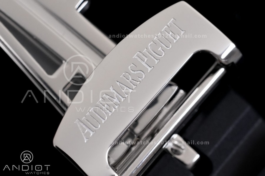 Royal Oak Chrono 26240 SS DDF 1:1 Best Edition Black Dial on Rubber Strap DD4401 Super Clone (SW Dial)