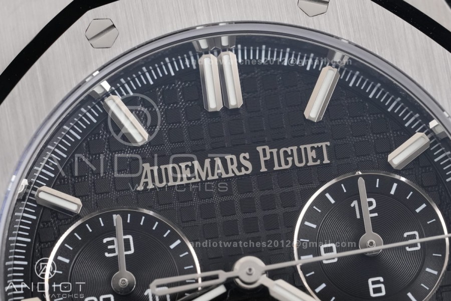 Royal Oak Chrono 26240 SS DDF 1:1 Best Edition Black Dial on Rubber Strap DD4401 Super Clone (SW Dial)