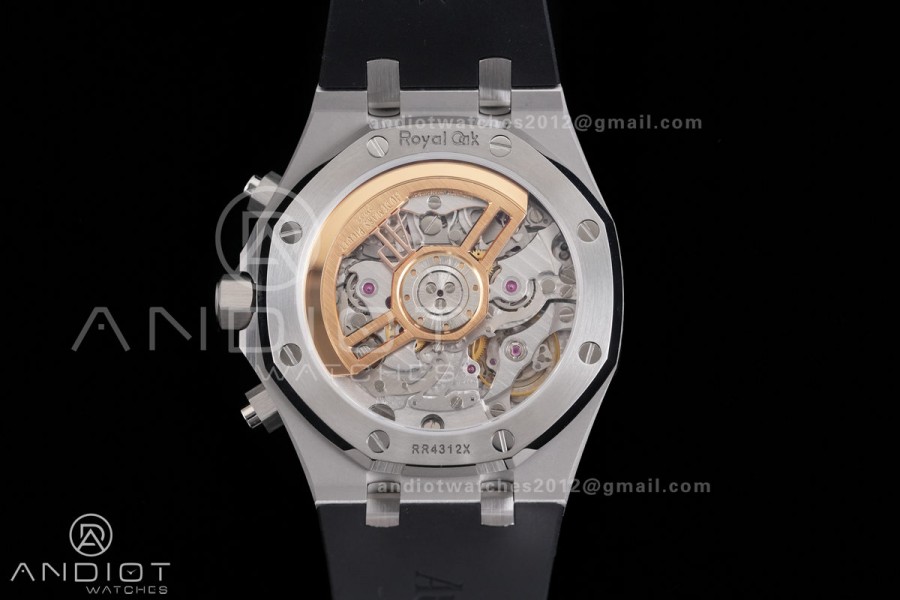Royal Oak Chrono 26240 SS DDF 1:1 Best Edition Black Dial on Rubber Strap DD4401 Super Clone (SW Dial)