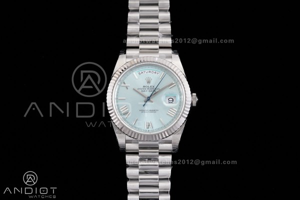 DayDate 40 228239 VSF 1:1 Best Edition Ice Blue Ro...