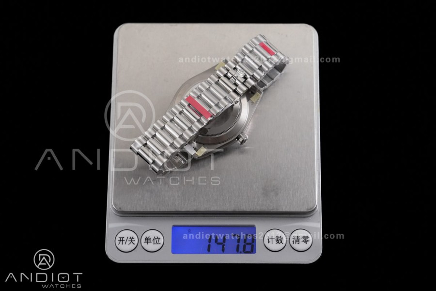 DayDate 40 228239 VSF 1:1 Best Edition Ice Blue Roman Dial on President Bracelet VS3255