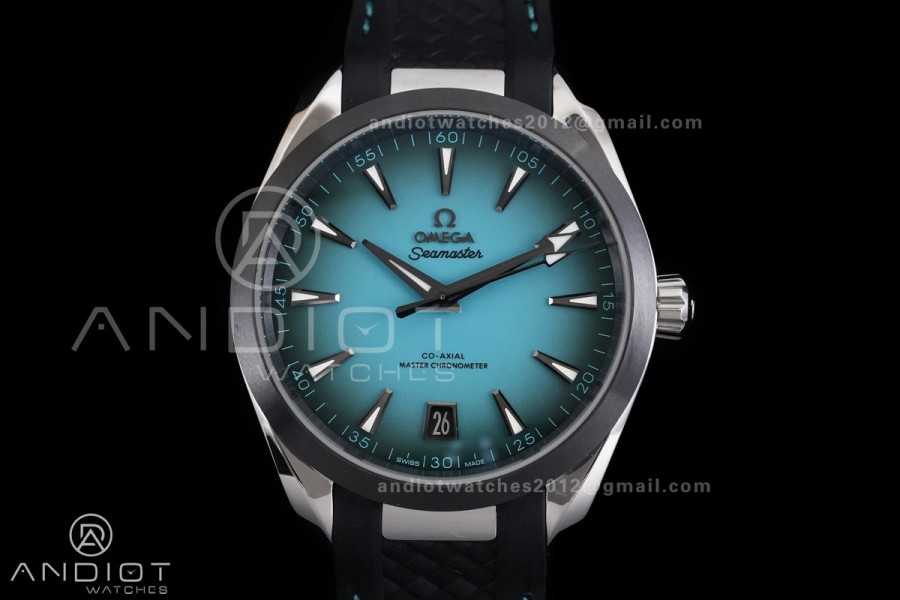 Aqua Terra 150M SS VSF 1:1 Best Edition Turquoise Dial On Black Rubber Strap Super Clone A8900