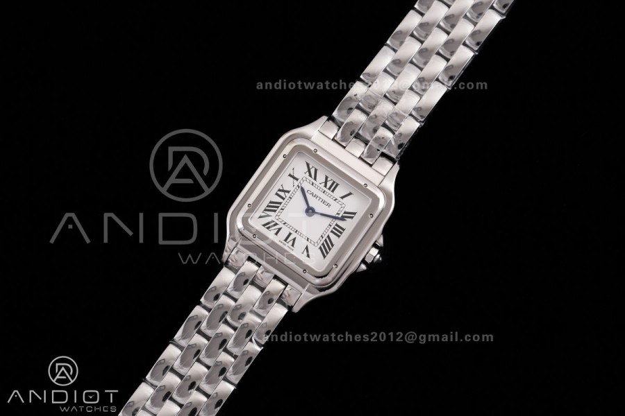 Panthère 31mm BVF 1:1 Best Edition SS White Dial on SS Bracelet Ronda Quartz