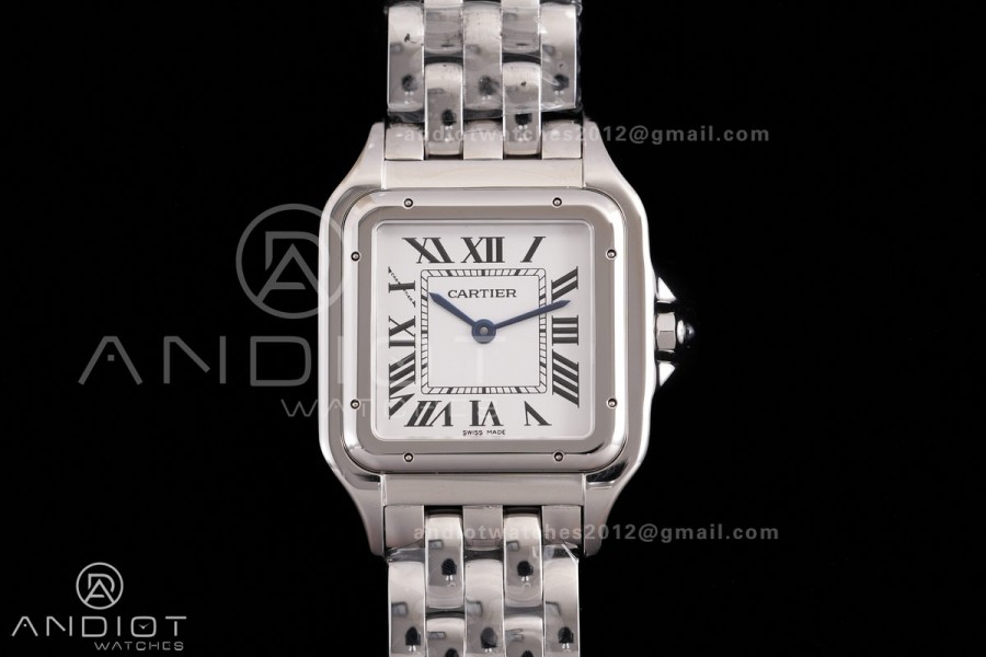 Panthère 31mm BVF 1:1 Best Edition SS White Dial on SS Bracelet Ronda Quartz