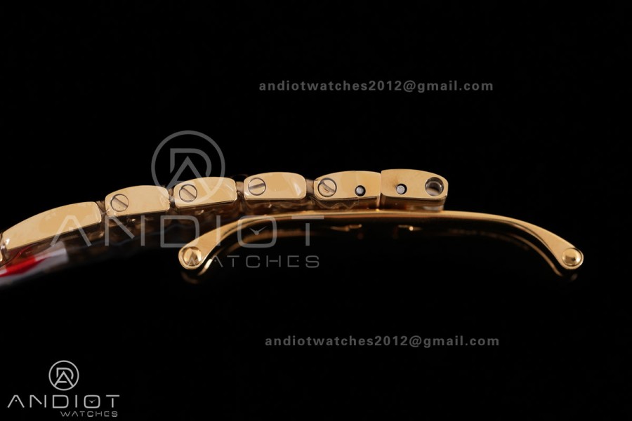 Panthère 31mm BVF 1:1 Best Edition YG White Dial on YG Bracelet Ronda Quartz