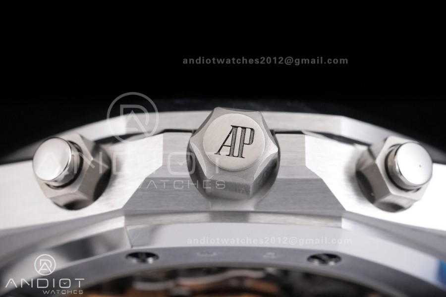 Royal Oak Chrono 26240 Frosted SS DDF 1:1 Best Edition Gray/Black Dial on SS Bracelet DD4401 Super Clone (SW Dial)