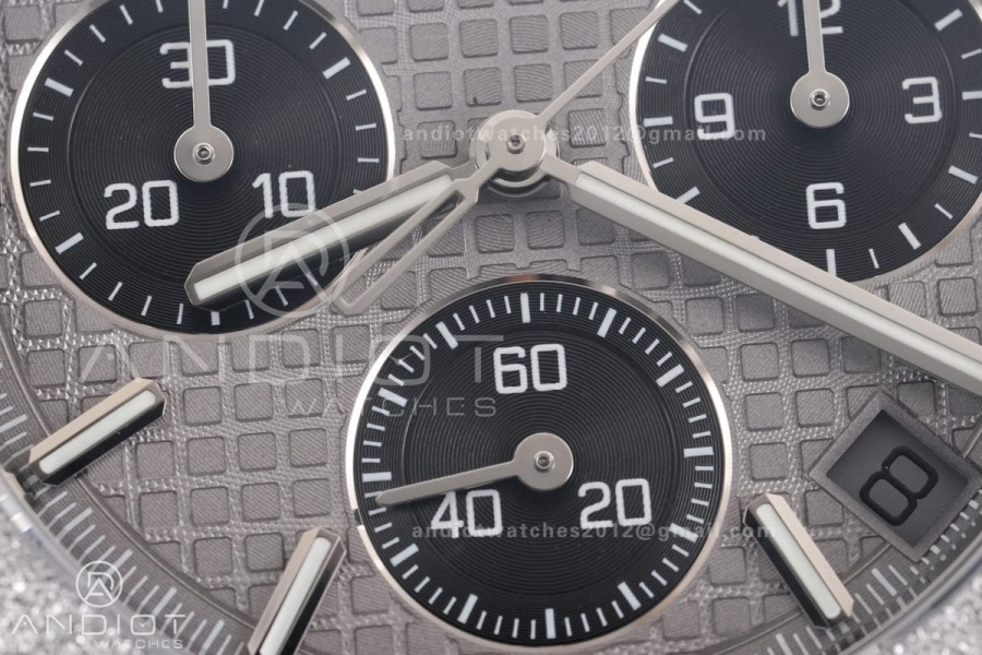 Royal Oak Chrono 26240 Frosted SS DDF 1:1 Best Edition Gray/Black Dial on SS Bracelet DD4401 Super Clone (SW Dial)