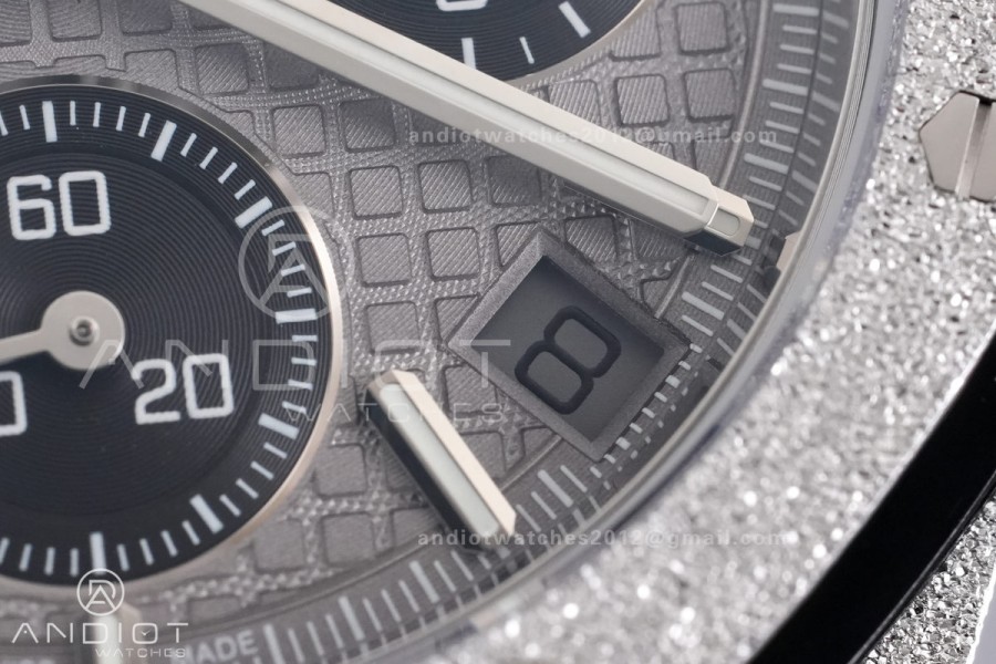 Royal Oak Chrono 26240 Frosted SS DDF 1:1 Best Edition Gray/Black Dial on SS Bracelet DD4401 Super Clone (SW Dial)