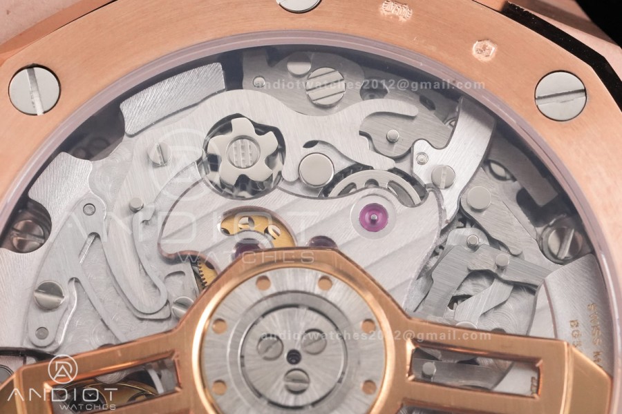 Royal Oak Chrono 26240 Frosted RG DDF 1:1 Best Edition Blue/RG Dial on RG Bracelet DD4401 Super Clone (SW Dial)