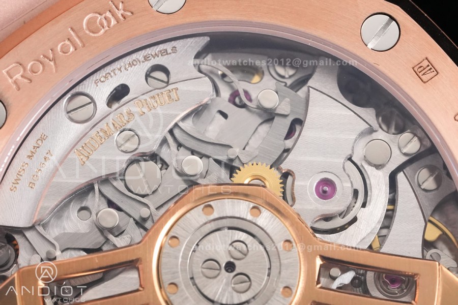 Royal Oak Chrono 26240 Frosted RG DDF 1:1 Best Edition Blue/RG Dial on RG Bracelet DD4401 Super Clone (SW Dial)