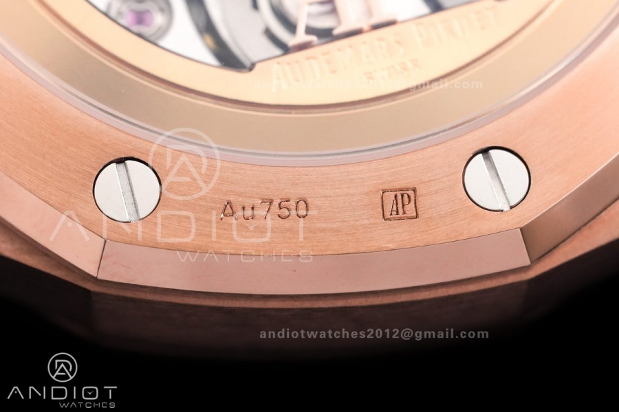 Royal Oak Chrono 26240 Frosted RG DDF 1:1 Best Edition Blue/RG Dial on RG Bracelet DD4401 Super Clone (SW Dial)