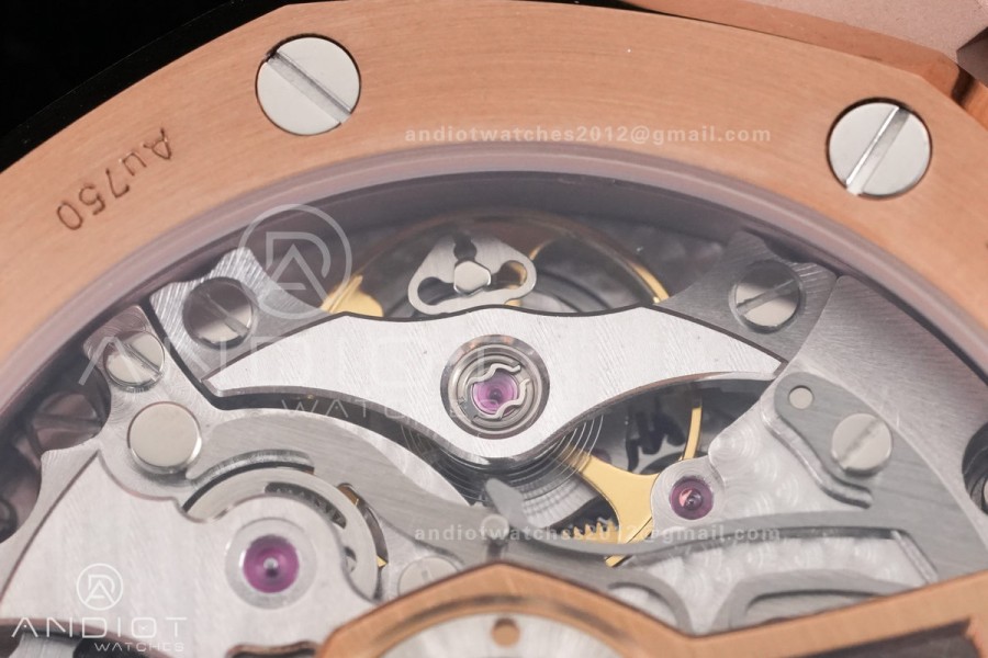 Royal Oak Chrono 26240 Frosted RG DDF 1:1 Best Edition Blue/RG Dial on RG Bracelet DD4401 Super Clone (SW Dial)