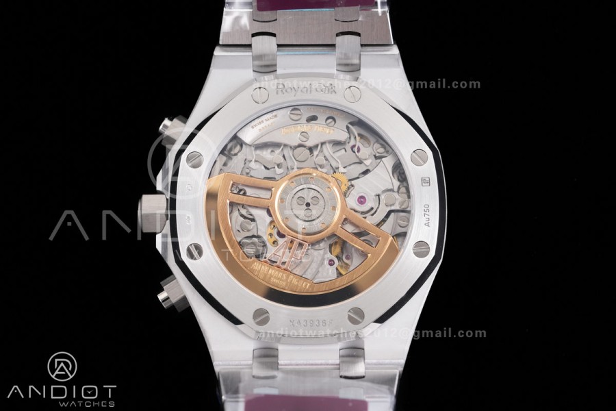 Royal Oak Chrono 26240 Frosted SS DDF 1:1 Best Edition Ice Blue Dial on Bracelet DD4401 Super Clone (SW Dial)