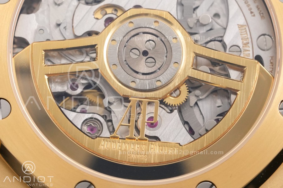 Royal Oak Chrono 26240 Frosted YG DDF 1:1 Best Edition YG/Black Dial on YG Bracelet DD4401 Super Clone (SW Dial)