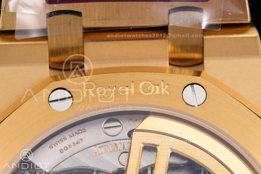 Royal Oak Chrono 26240 Frosted YG DDF 1:1 Best Edition YG/Black Dial on YG Bracelet DD4401 Super Clone (SW Dial)