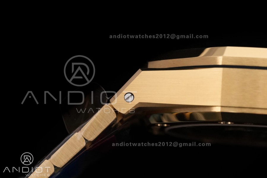 Royal Oak Chrono 26240 Frosted YG DDF 1:1 Best Edition YG/Black Dial on YG Bracelet DD4401 Super Clone (SW Dial)